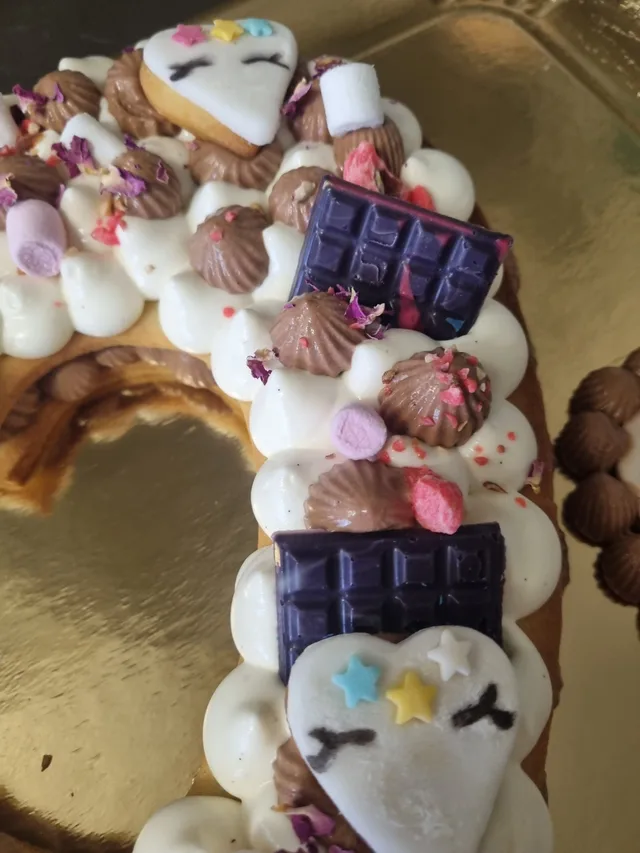 Number cake vanille chocolat