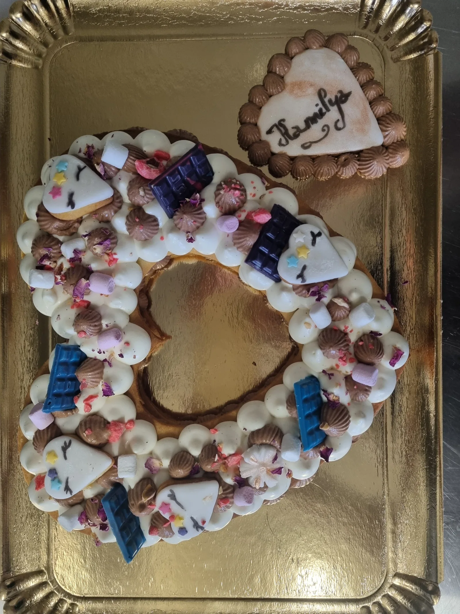 Number cake vanille chocolat