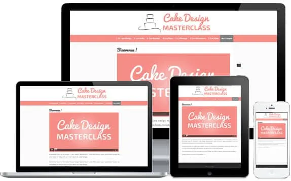 La Cake Design Masterclass sur ordinateur, tablette et mobile