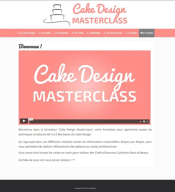 Aperçu de la plateforme de la masterclass