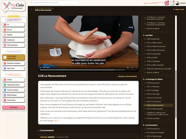 Aperçu de la plateforme de la masterclass