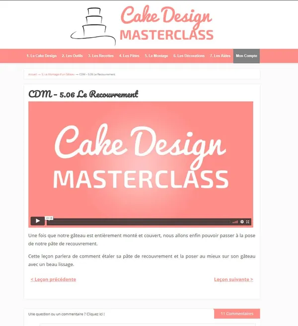 Aperçu de la plateforme de la masterclass